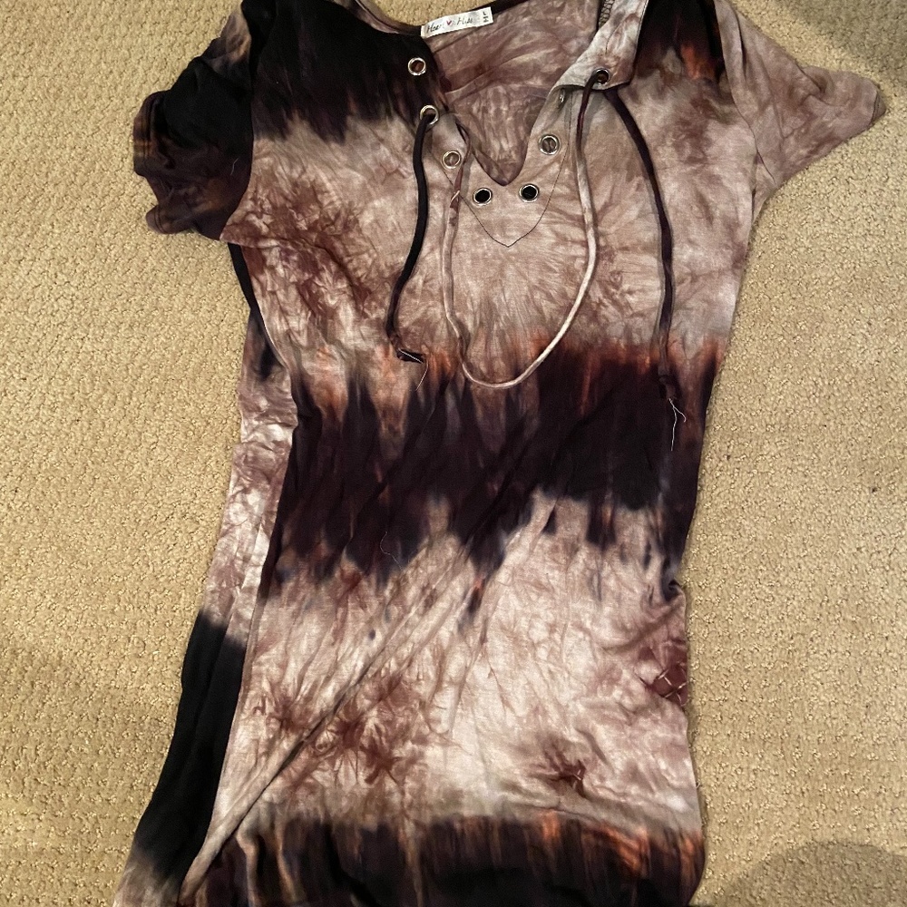 Women’s lace up mini dress